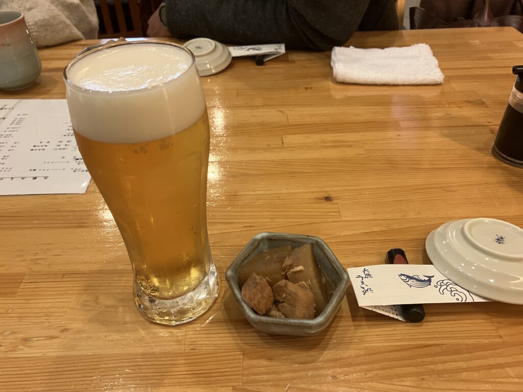大磯の寿司屋さん冨久寿司ビール
