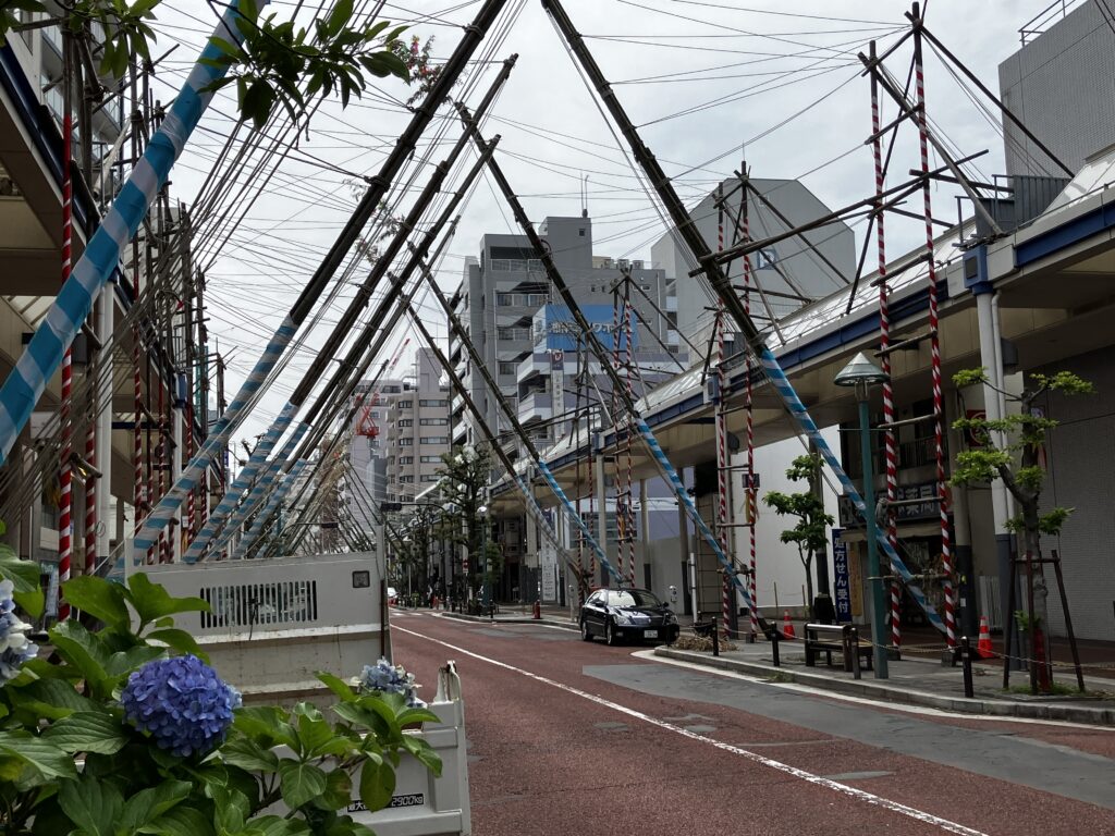 湘南ひらつか七夕まつりの準備